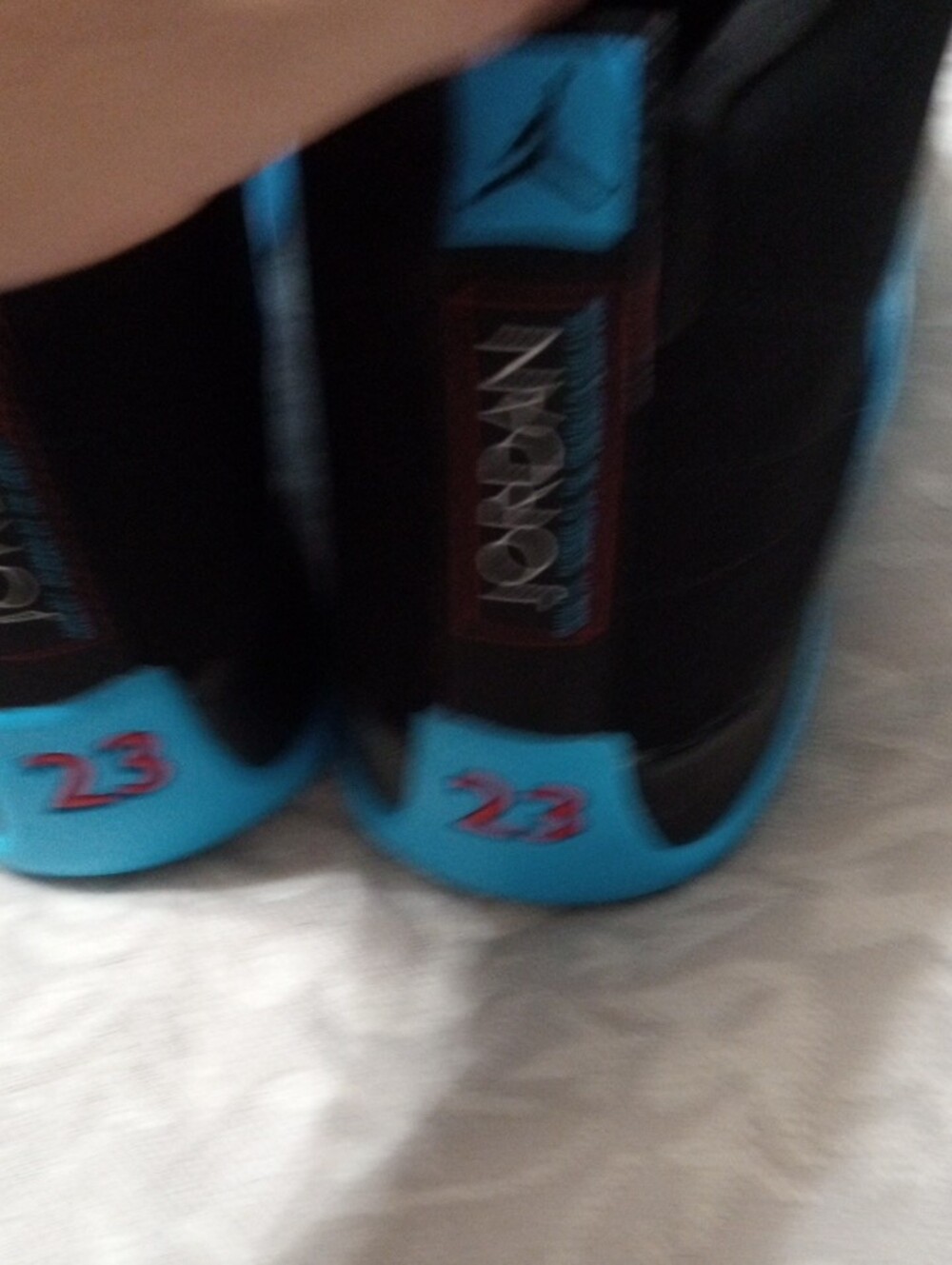 Jordan Men’s Black, Blue & Red High-Top Sneakers - Picture 3 of 7